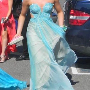 La Femme formal floor length cocktail dress, size 0